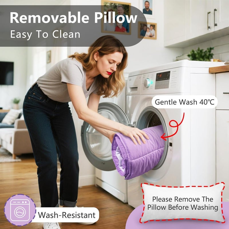 PRIMLECT Lightweight Toddler Nap Mat Perfect for Warm Sleepers, Portable Sleeping Bag with Removable Pillow and Fleece Blanket, Washable, Great for 3 Seasons, Daycare, Preschool, Boy and Girls - Image 5